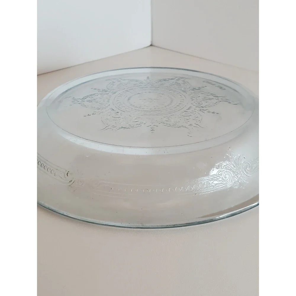 Vintage Fire King Sapphire Blue Philbe Glassware 9 Inch Pie Plate